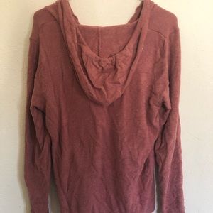 darker pink hooded sweater